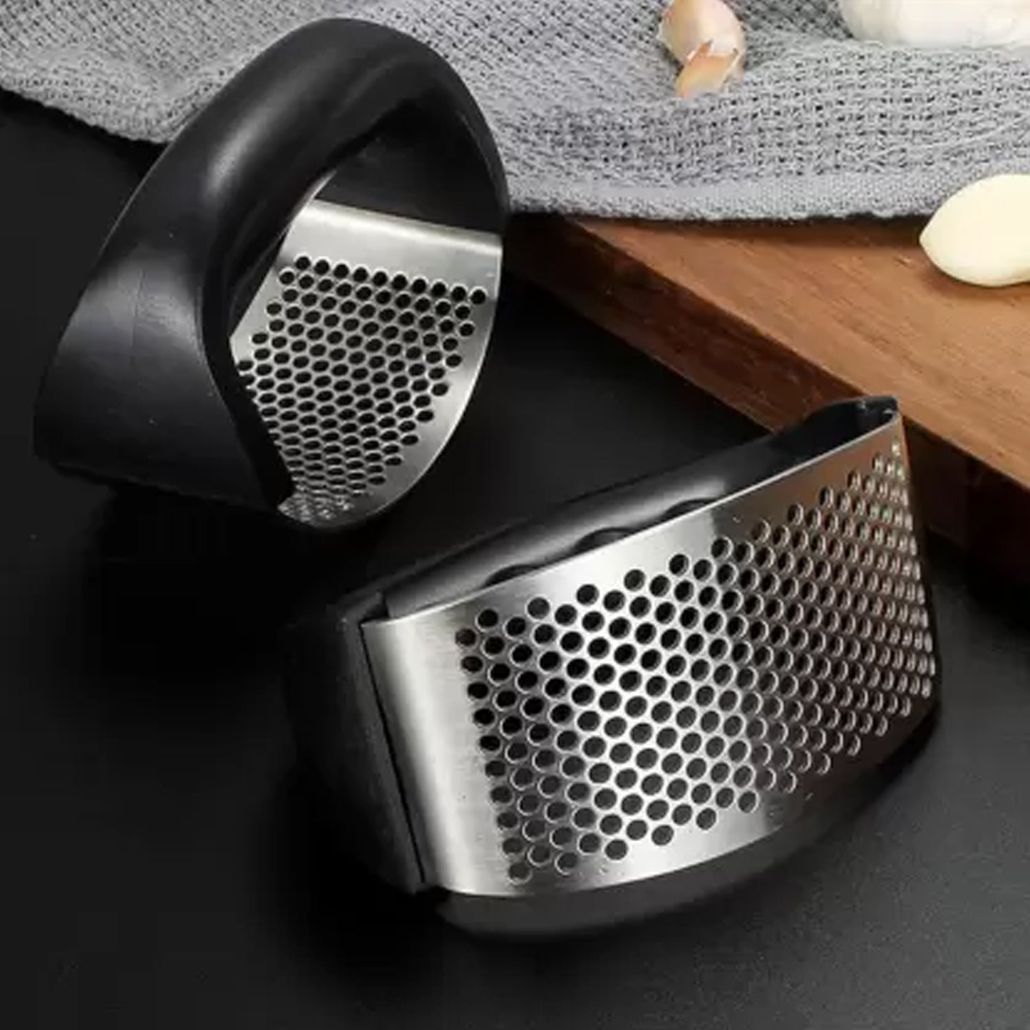 2468 Garlic Press | Stainless Steel Garlic Presser | Garlic Press Crusher for Kitchen DeoDap