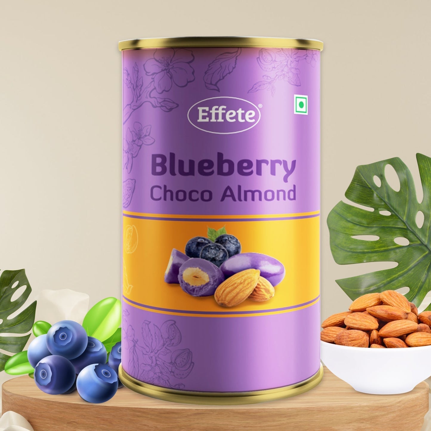 7835 Effete Blue Berry Choco Almond Chocolate Choklet(96 Gm)