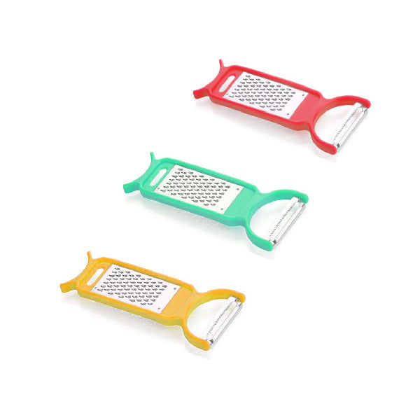 2128 ﻿Kitchen 3 in 1 Multi Purpose Vegetable Peeler Grater Cutter for Food Preparation DeoDap