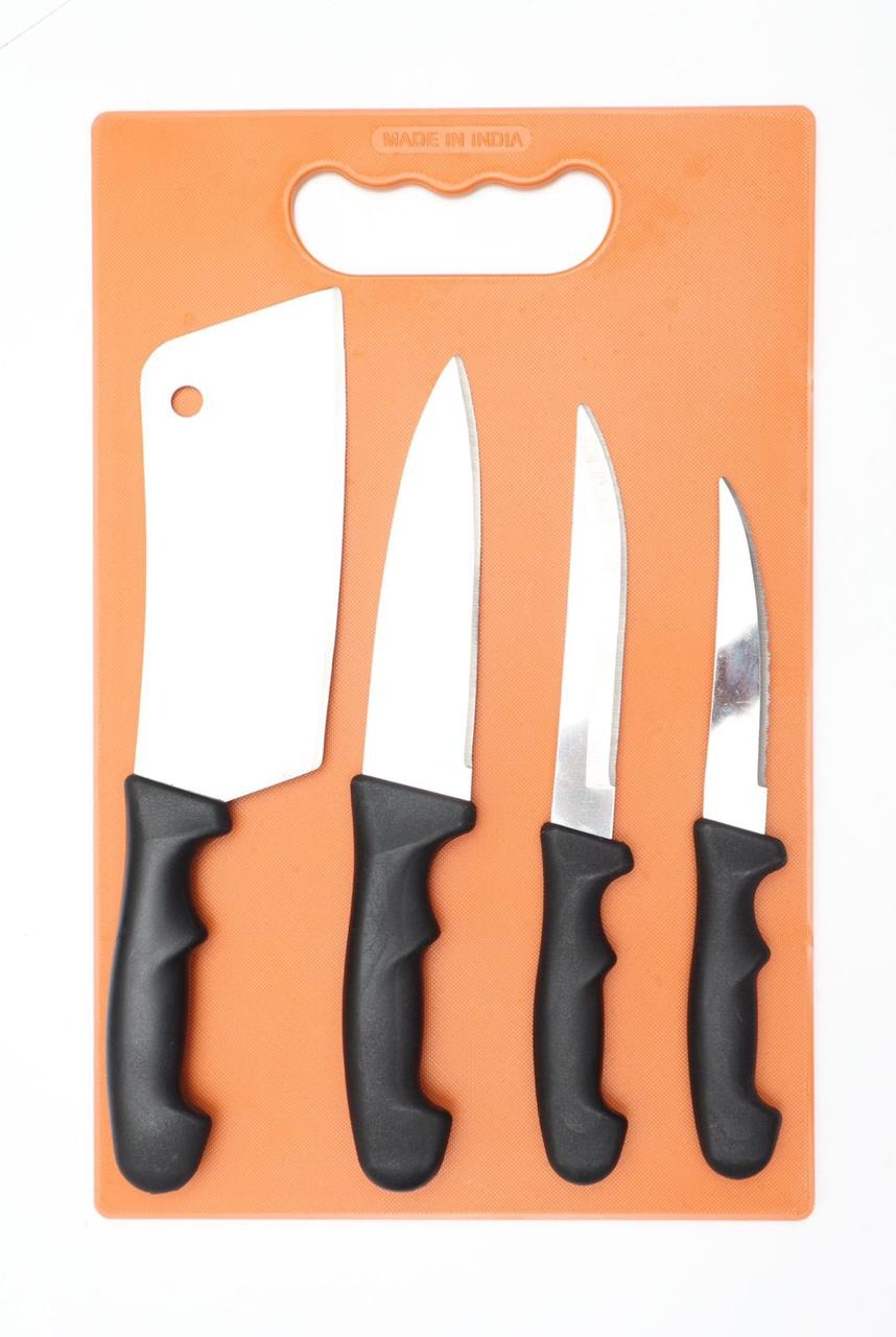 2572 Chopping Board with Knife Set (Pack of 5) DeoDap