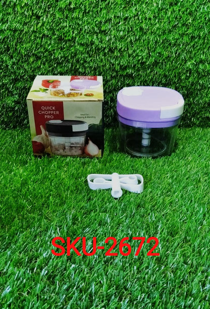 2672 2in1 Handy Chopper And Slicer For Home & kitchen (600ML Capacity) DeoDap