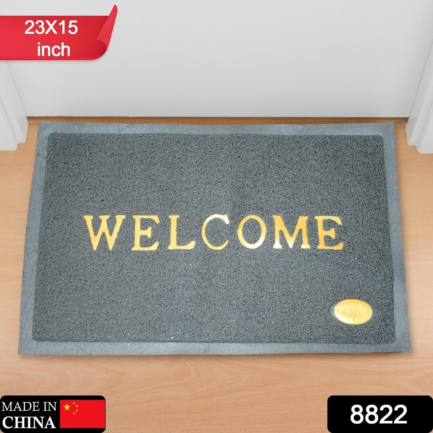 8822 Welcome Door Mat for Home Entrance Outdoor Mat Anti Slip Heavy Duty and Waterproof | Easy to Clean for Entry For Bedroom, Living Room (23x15 Inch)