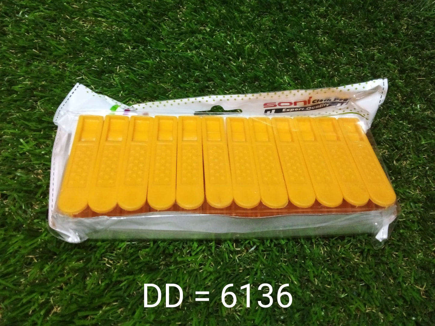 6136 12 Pc Set Cloth Clip used in all kinds of household and official places for holding cloths and stuffs purposes. DeoDap