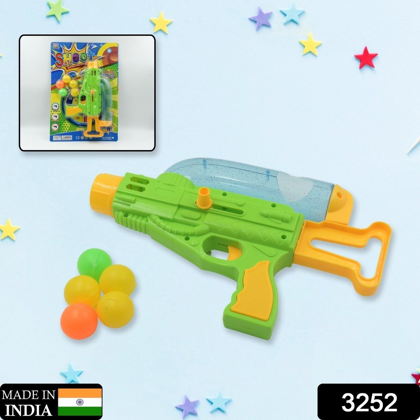 3252 Manual Big Shooting 5 Ball Gun Toy shoot super ping pong gun for kids, Plastic Balls Shooting Gun Toys For Boys Kids High Quality Gun