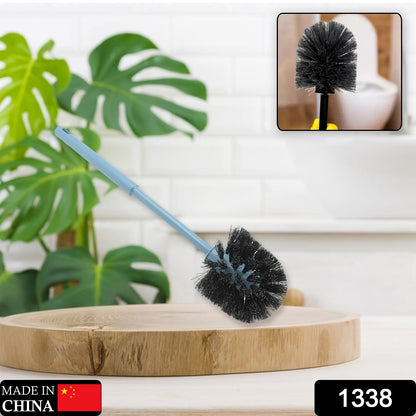 1338 PLASTIC ROUND TOILET CLEANER BRUSH PLASTIC BATHROOM CLEANER - ROUND HOCKEY STICK SHAPE TOILET BRUSH