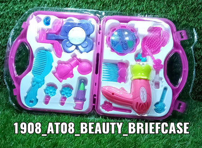 1908 Beauty Make up Set for Kids Girls with Fold-able Suitcase (Multicolour) DeoDap